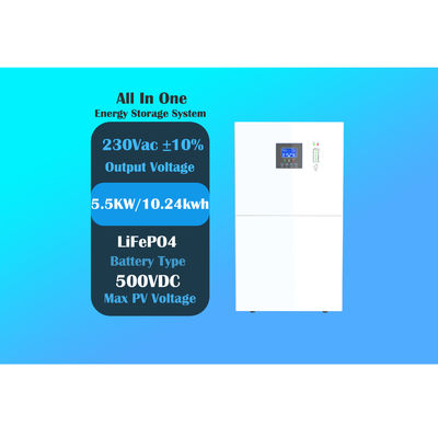 5.5KS10 Sistema de armazenamento de energia tudo em um montado na parede 5.5KW Inversor solar híbrido